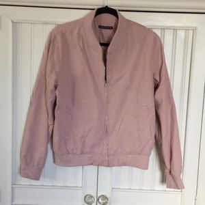Brandy Melville oversized blush pink bomber jacket